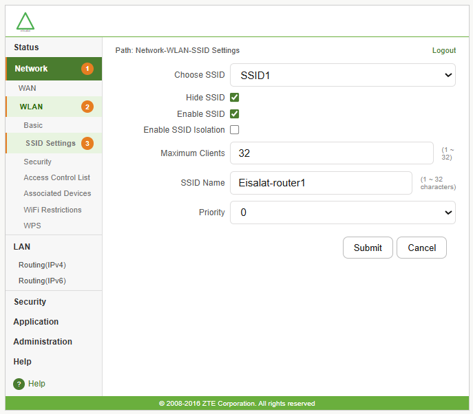 SSID Setting