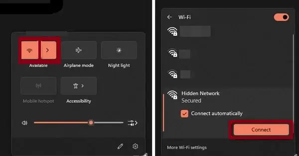 connect to the other wifi