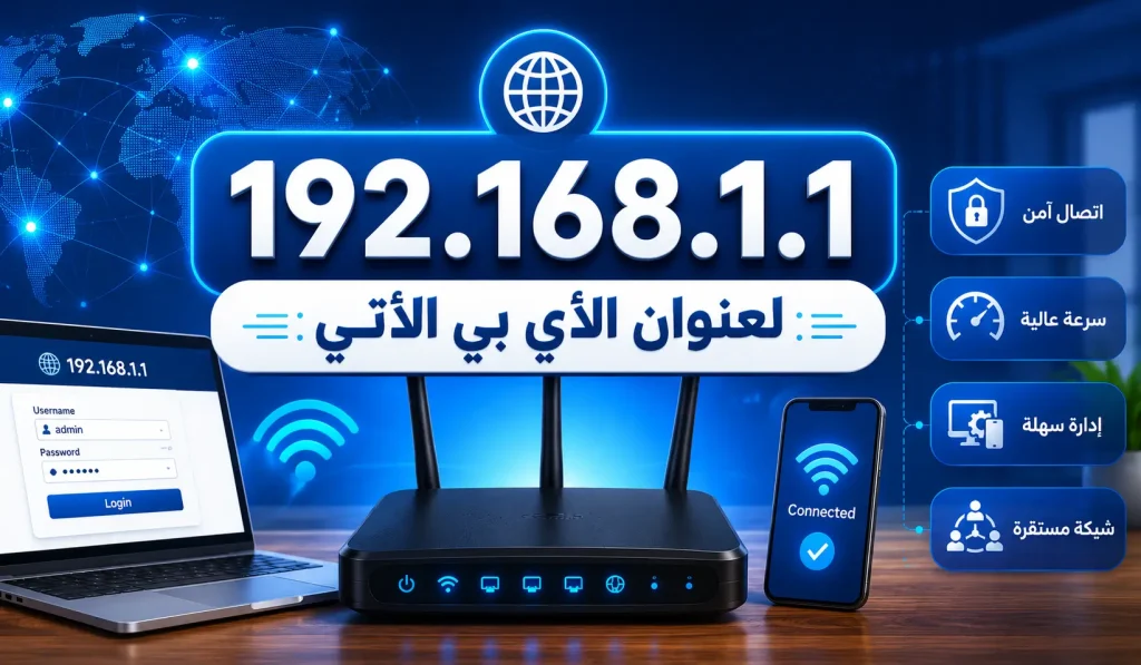 192.168.1.1 لعنوان الأي بي الأتي

